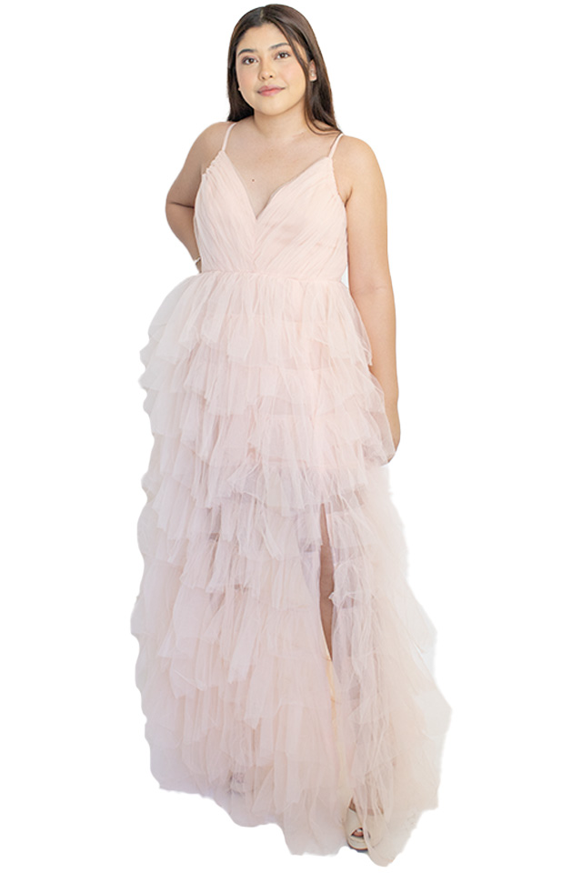vestido Rosa Pastel L en renta